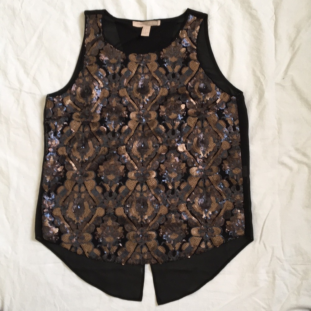 Forever 21 Sequined top Festive Holiday Bling  S